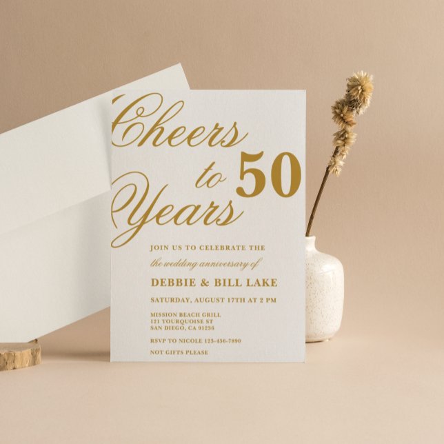 Invitations Anniversaires Cheers à 50 ans Invitati (Créateur téléchargé)