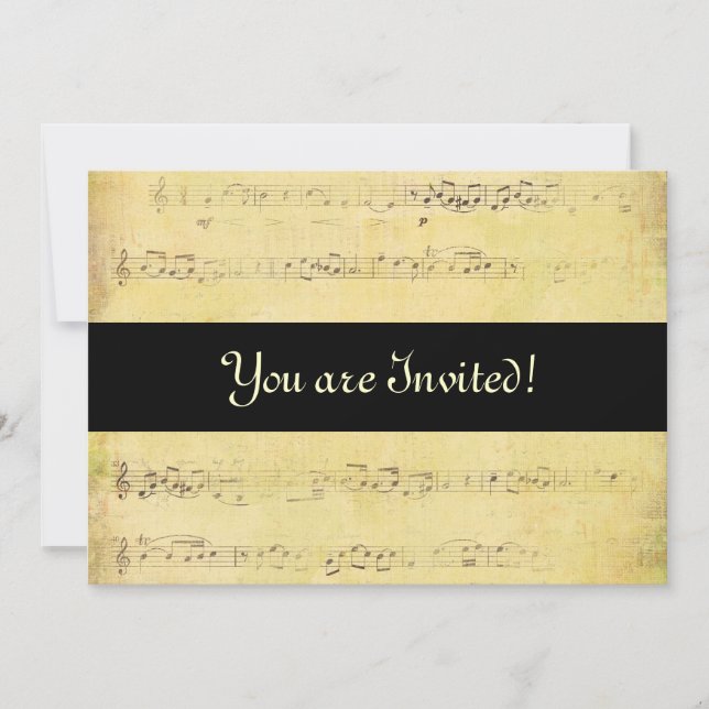 Invitations antiques grunges vintages de notes (Devant)