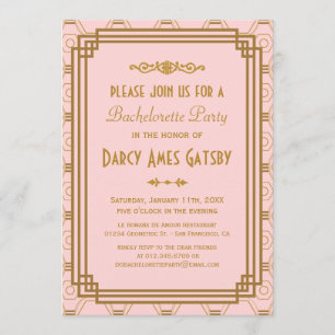 Invitations Art Déco Bachelorette Party