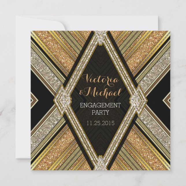 Invitations Art Déco Glamor (Devant)
