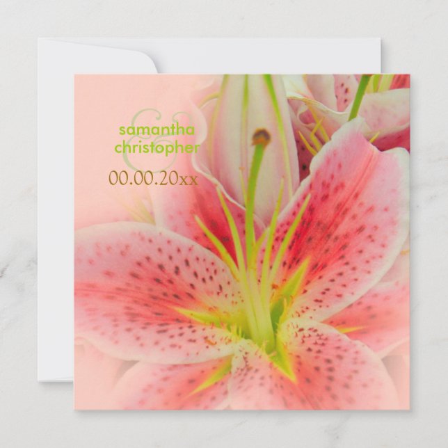Invitations au citron vert/mariage (Devant)