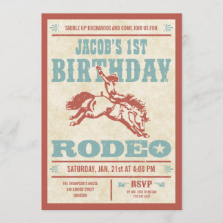 Invitations au Cowboy Birthday Rodeo Party