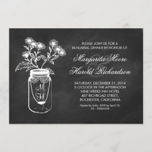 Invitations au dîner de répétition de bocal de Cha