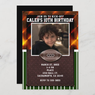 Invitations au Football Custom Photo Anniversaire