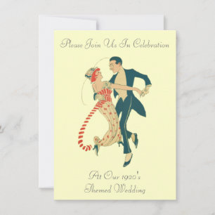 Invitations au mariage à thème des années 1920