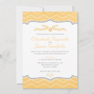 Invitations au mariage de Peach Zigzag
