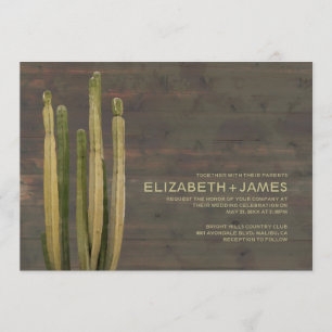 Invitations au mariage des cactus occidentaux