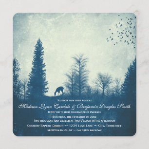 Invitations au mariage des cerfs bleus de Russie