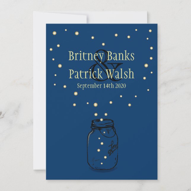Invitations au mariage des lucioles de Blue Mason  (Devant)