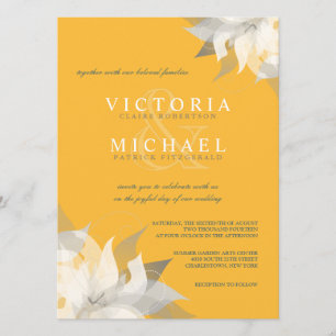 Invitations au mariage floral de Goldenrod et Whit