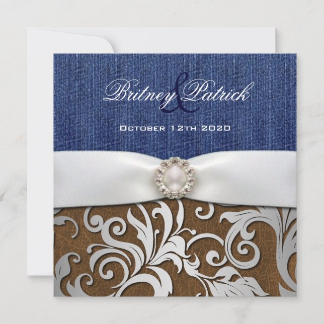 Invitations au mariage occidental de Leather et De (Devant)