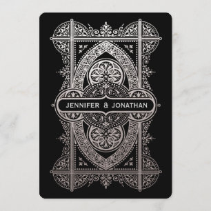 Invitations au mariage royal Art déco - Huile d'ar