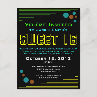 Invitations au néon du bonbon 16