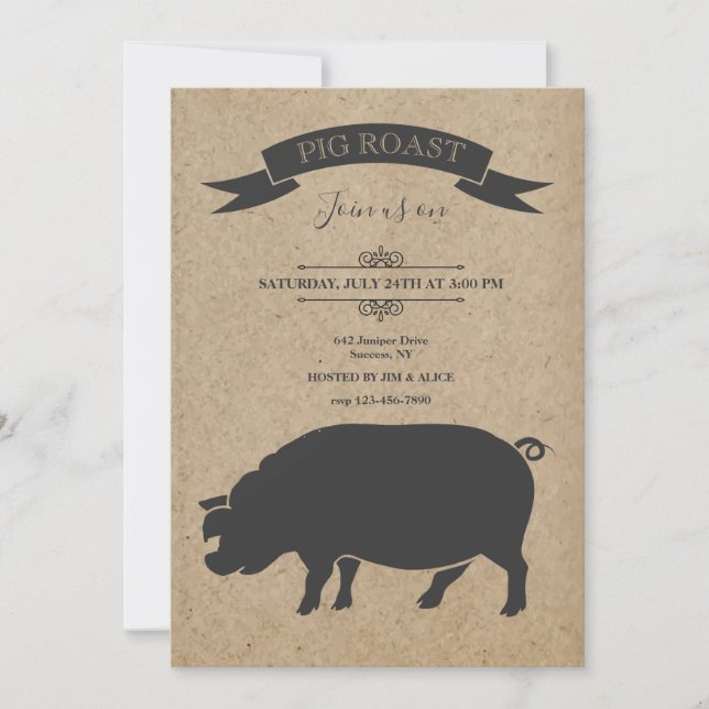 Invitations au rôti de porc (Devant)