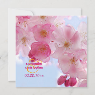 Invitations aux mariages de cerisiers en fleurs/sa