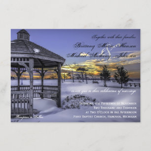 Invitations aux mariages d'hiver de Snow Gazebo Tr