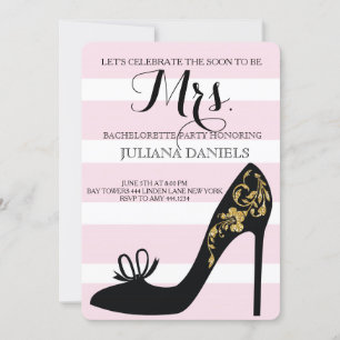 Invitations aux parties Blush Pink et Gold