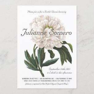 Invitations baby shower   Botanique vintage