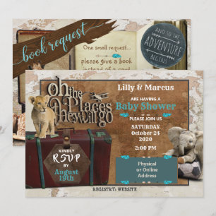 Invitations Baby showers d'aventure