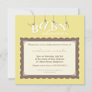 INVITATIONS baby showers :: lettres pour bébés 7SQ
