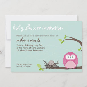 INVITATIONS baby showers :: owl + nid 2L