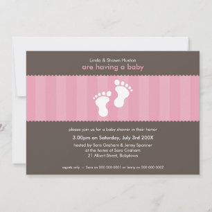 INVITATIONS baby showers :: pieds heureux 1L