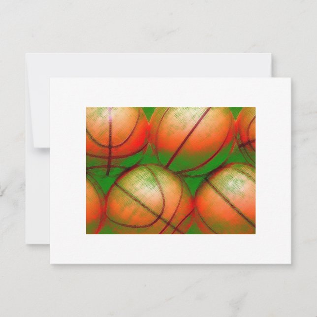 Invitations Ballons de Basketball (Devant)