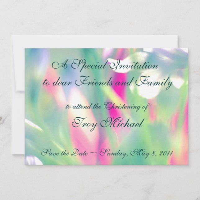 Invitations Baptême Christening Modèles (Devant)