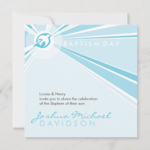 Invitations BAPTISM :: colombe moderne 9SQ