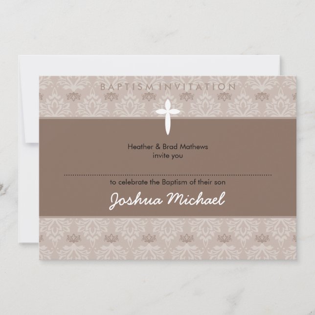 INVITATIONS BAPTISME STYLISH :: jolie 4aL (Devant)