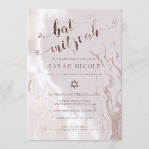 Invitations bat mitzvah   Moderne et chic