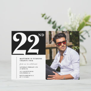 Invitations Black and White 22e anniversaire