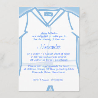 Invitations bleues de baptême de Little Boy