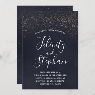 Invitations bleues de mariage de velours