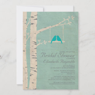 Invitations bleues mignonnes de Fête de la mariée