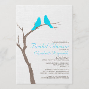 Invitations bleues modernes de Fête de la mariée