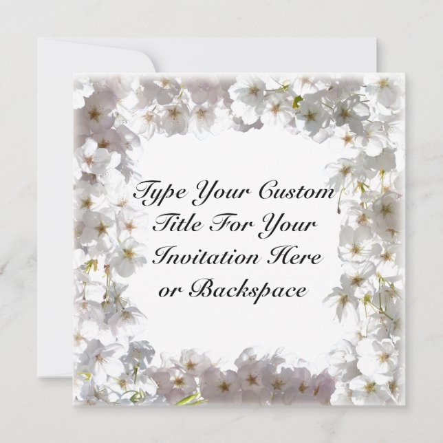 Invitations Blue Blossom Cartes RSVP personnalisée (Devant)