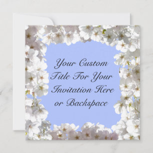 Invitations Blue Blossom Cartes RSVP personnalisée