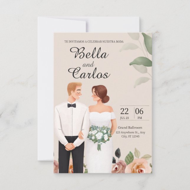 Invitations Boda En Espanol (Devant)