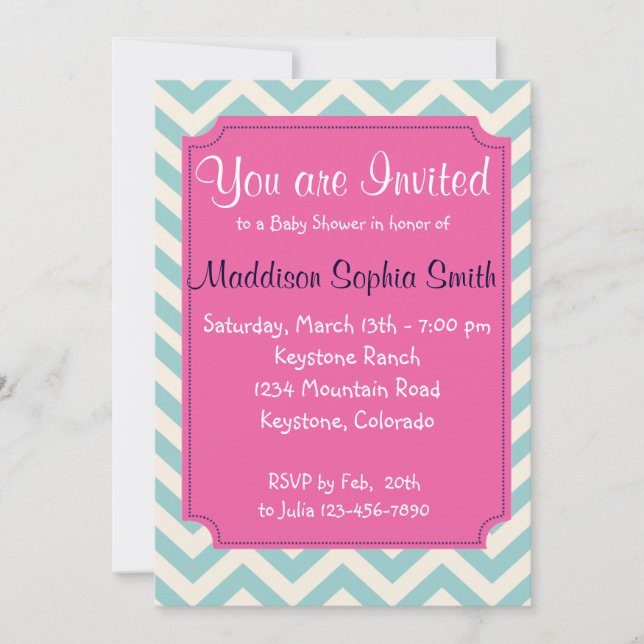 Invitations branchées de douches pour bébés (Devant)