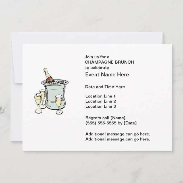 Invitations Brunch Champagne (Devant)