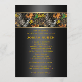 Invitations Camo Bar Mitzvah