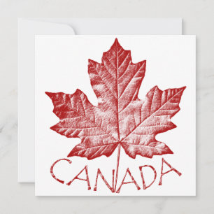 Invitations canadiennes Feuille d'érable personnal