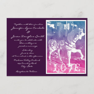 Invitations caracolantes de mariage de cheval de