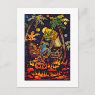 Invitations chaudes de lave de Tiki