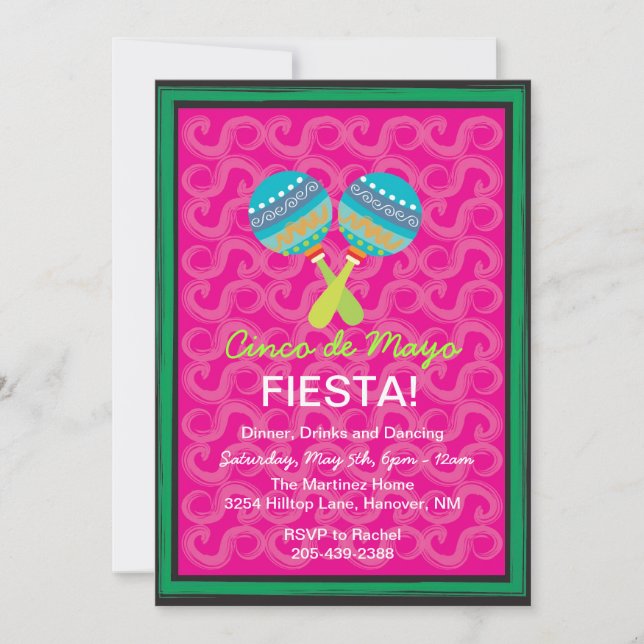 Invitations Cinco de Mayo Fiesta (Devant)