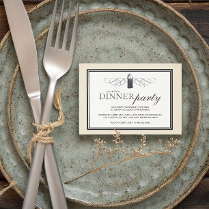 Invitations Classique Chic Dinner Party