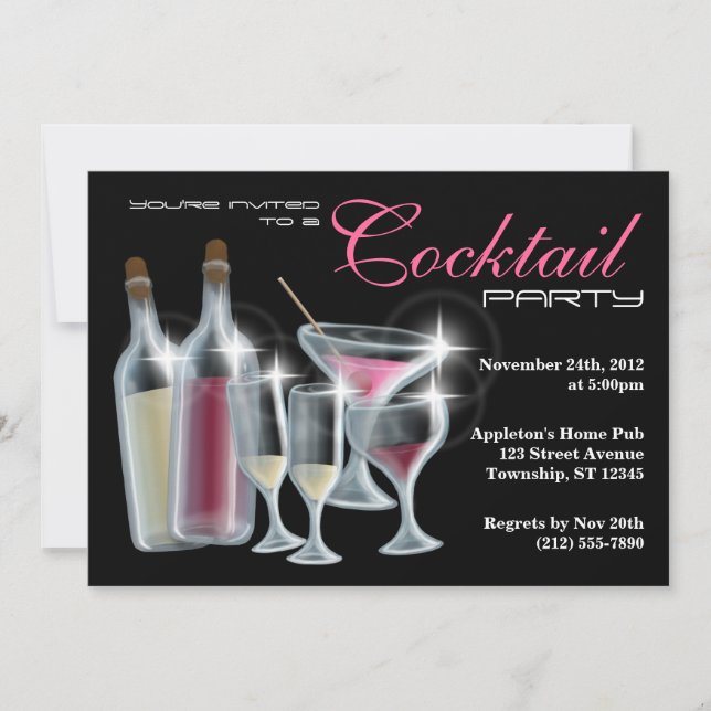 Invitations Classy Cocktail Party (Devant)