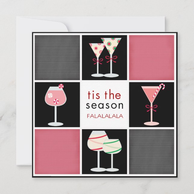 Invitations Cocktail Party pour les fêtes (Devant)