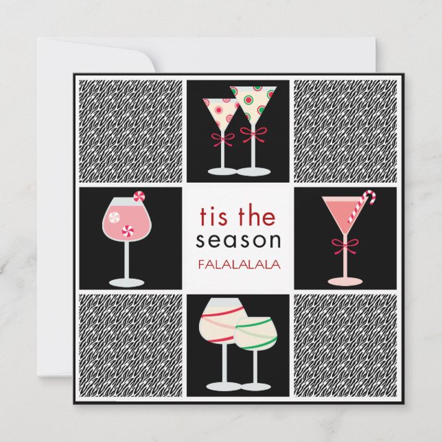 Invitations Cocktail Party pour les fêtes (Devant)